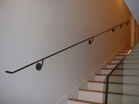 Rampe d'escalier en acier