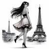 Lina in Paris (vue par IA)
