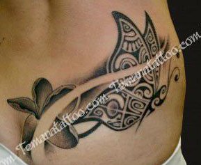 Tatouage Papillon Cote Ventre Femme Tatoos Lunalovegood