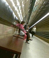 Vue dans le métro.