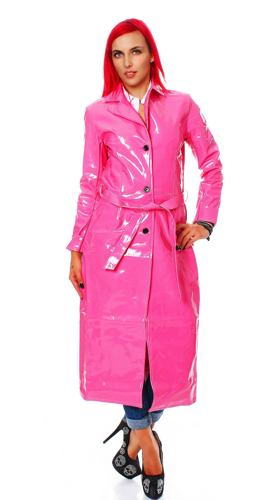 Pink PVC Raincoat | Regenmantel, Bekleidung, Mantel