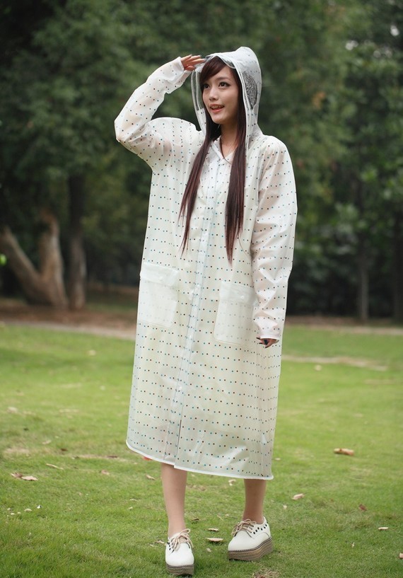 2015-Fashion transparent raincoat