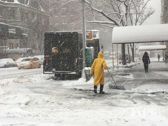 Jour de neige à New York.