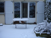 Terrasse sous la neige