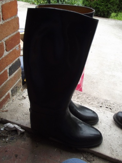 Bottes De Pluie Aigle Coupe Saumur Noir, Taille UK 5, Caoutchouc, équitation Et Extérieur, Occasion