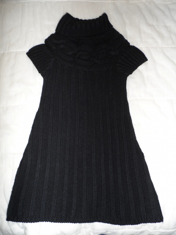 robe tunique laine col roulé