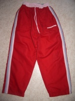 pantalon jogging rouge doublé intérieur coton