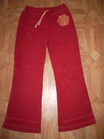 pantalon coton épais rouge 4€