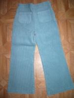 pantalon velours bleu-vert 5€ (tout neuf)