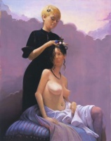 Yuskavage-Grooming-oil-64x50-2003