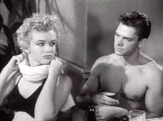 Marilyn et Keith Andes dans Le démon s'éveille la nuit (1952)