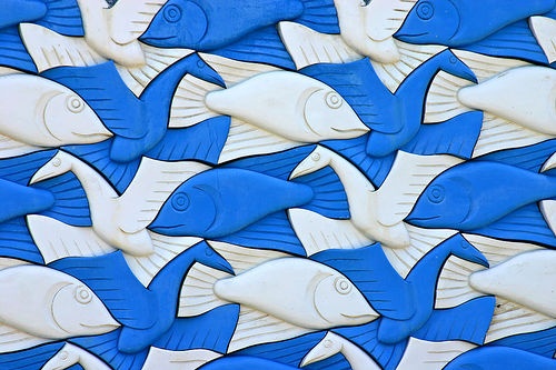 24930799-mural-fish-and-birds-by-m-c-escher