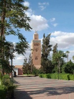 Marrakech,  le minaret Koutoubia