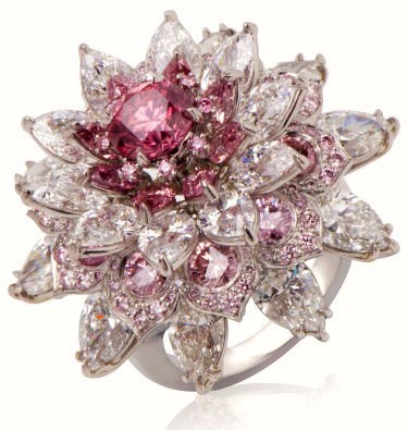 L'anneau de Shalimar comprenant 4.86 carats de Argyle diamonds Rose