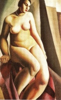Tamara de Lempicka - naked sitted (1925)