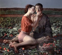 lui-liu-painting-Ripe-strawberries