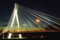 Swietokrzyski Bridge by night (Warsaw, Poland)