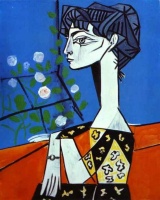 Pablo Picasso , Jacqueline with Flowers  1954