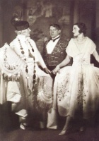 Pablo Picasso, Olga Khokhlova and Mme Errazuris at the ball of the Comte de Beaumont, Paris, 1924,