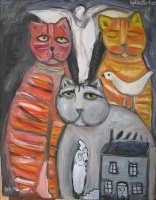 Lydia-Corbett-Three-Cats-with-Angel-1810608