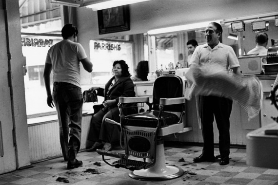 Barber Shop. Main Street, Fort Wayne, Indiana, 1972