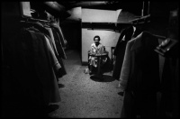 Coat check woman, Le Balajo dance hall, La Rue de Lappe. Paris, 1981