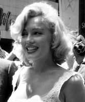 Marilyn Monroe at the opening of the Time-Life Building in New York, 1957