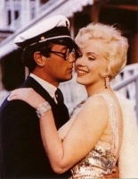 Tony Curtis and Marilyn Monroe photographed while filming 'Some Like It Hot' , 1958