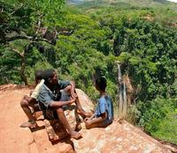Boys at Manchewe Waterfall, Malawi