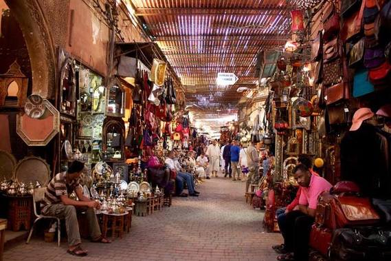 The marrakech souk, Morocco