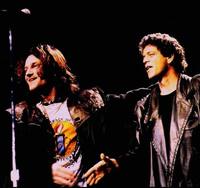 Performing Sun City with Bono during U2's Amnesty International 'Conspiracy Of Hope' Tour (1986)