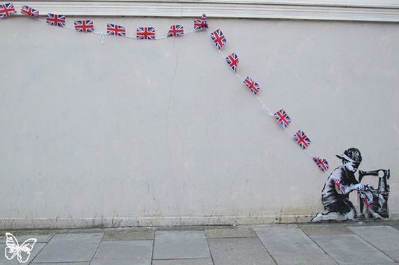 New artwork by Banksy on in Turnpike Lane in London