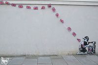 New artwork by Banksy on in Turnpike Lane in London