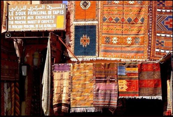 Marrakech souk aux tapis