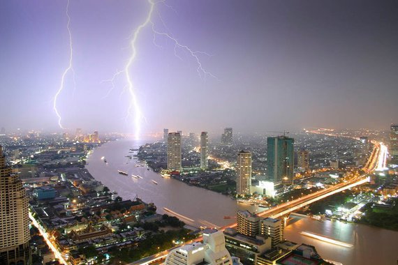 Lightning over Bangkok