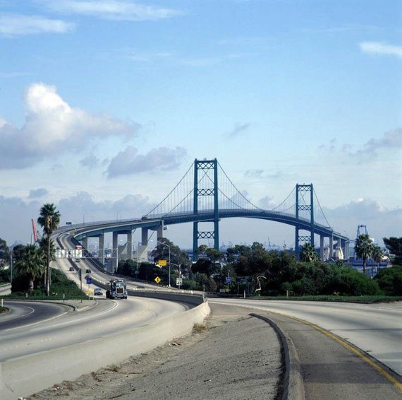 The Vincent Thomas Bridge in San Pedro