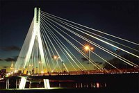Swietokrzyski Bridge by night (Warsaw, Poland)