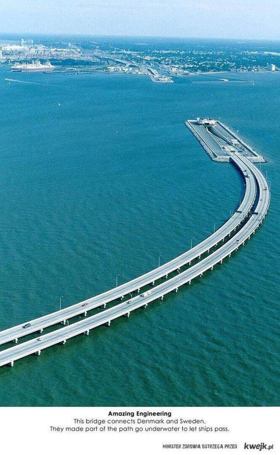 The bridge connects Denmark and Sweden