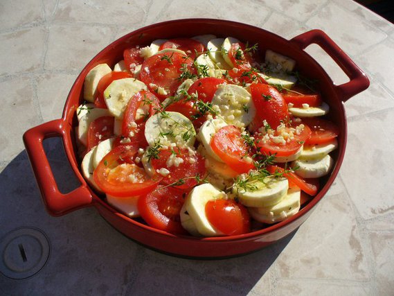 tian de courgettes, aubergines et tomates