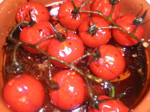 tomates cerises confites
