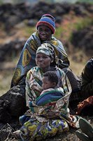 Batwa pygmies family in Uganda