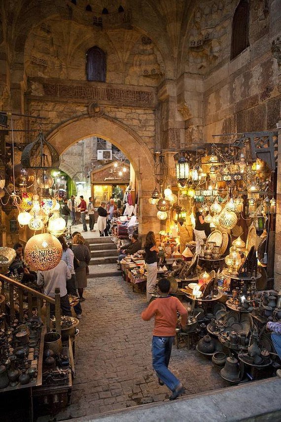 Le marché de Khan El Khahili au Caire, Egypte