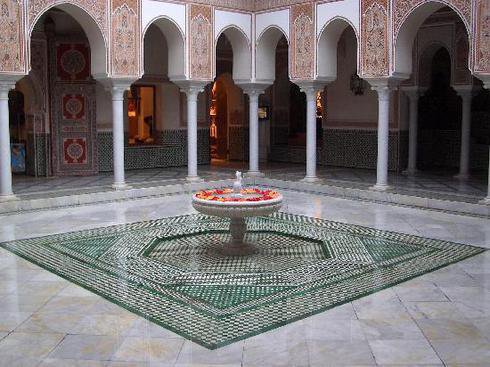 Le patio de La Mamounia à Marrakech-