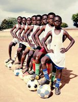 Young football players in Ivory Coast