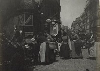 MARCHÉ AU HALLES A PARIS VERS 1885 -