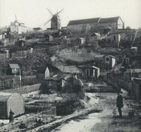 Une vue de la butte Montmartre et du maquis vers 1890