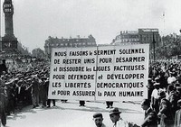 500-000 MANIFESTANTS A LA PORTE DE VINCENNES -14 JUILLET 1935