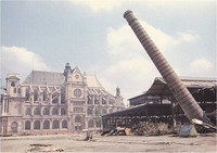 Le 8 juin 1973, chute de la grande cheminée des Halles-