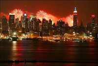NYC pour le feu d'artifice du 4th july
