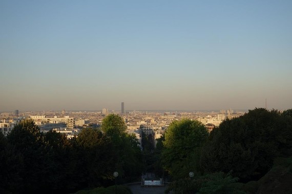 panorama sur Paris depuis le parc de Belleville
